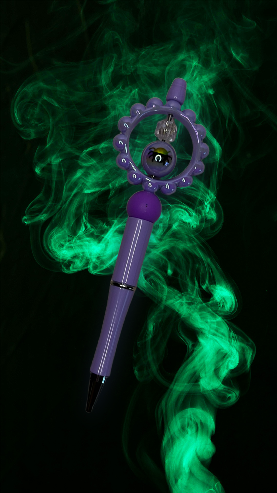 Halloween spider beaded pen