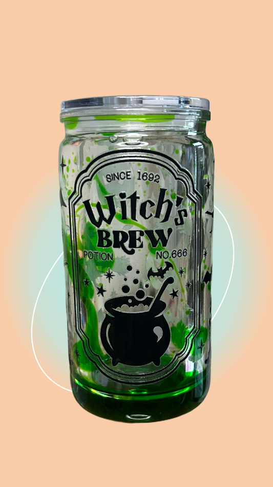 Witches Brew -lava drip Snowglobe 16oz tumbler